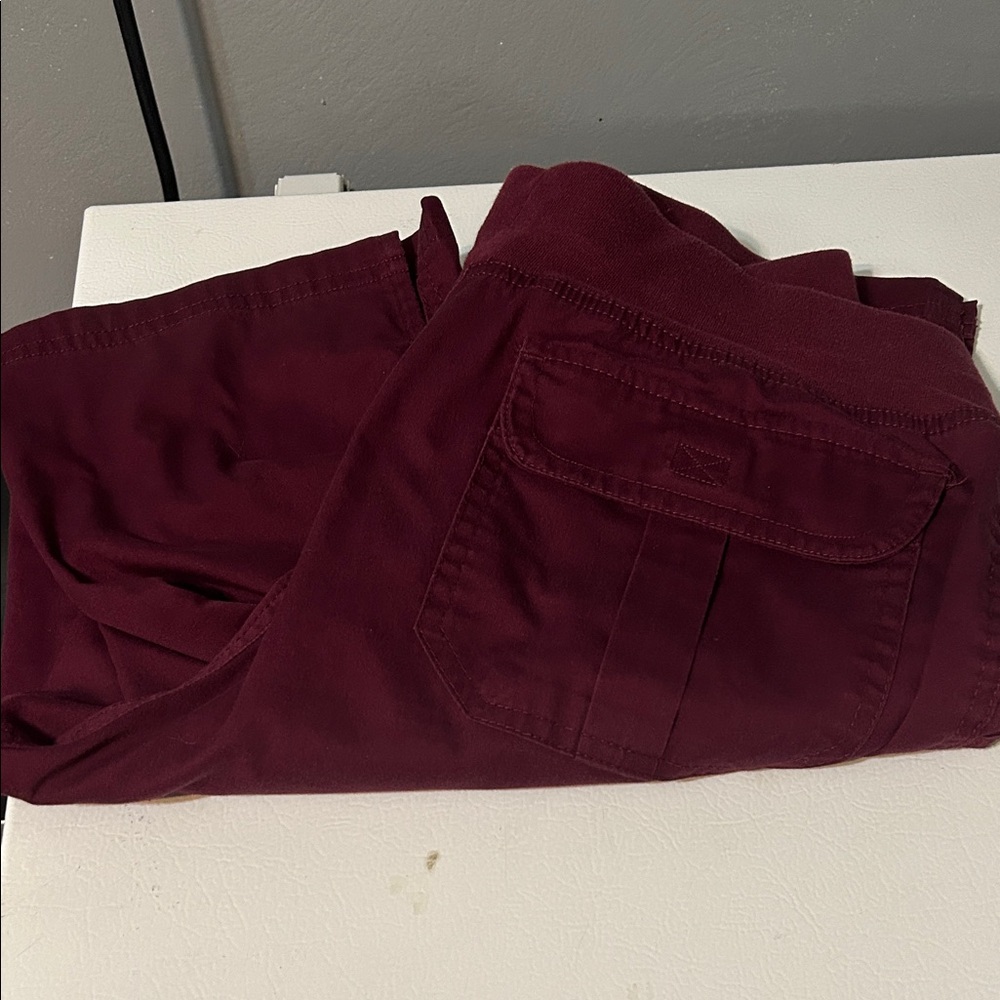 Women's Burgundy Scrub Uniform Pants